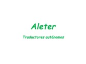 Logo Aleter, traductores autónomos